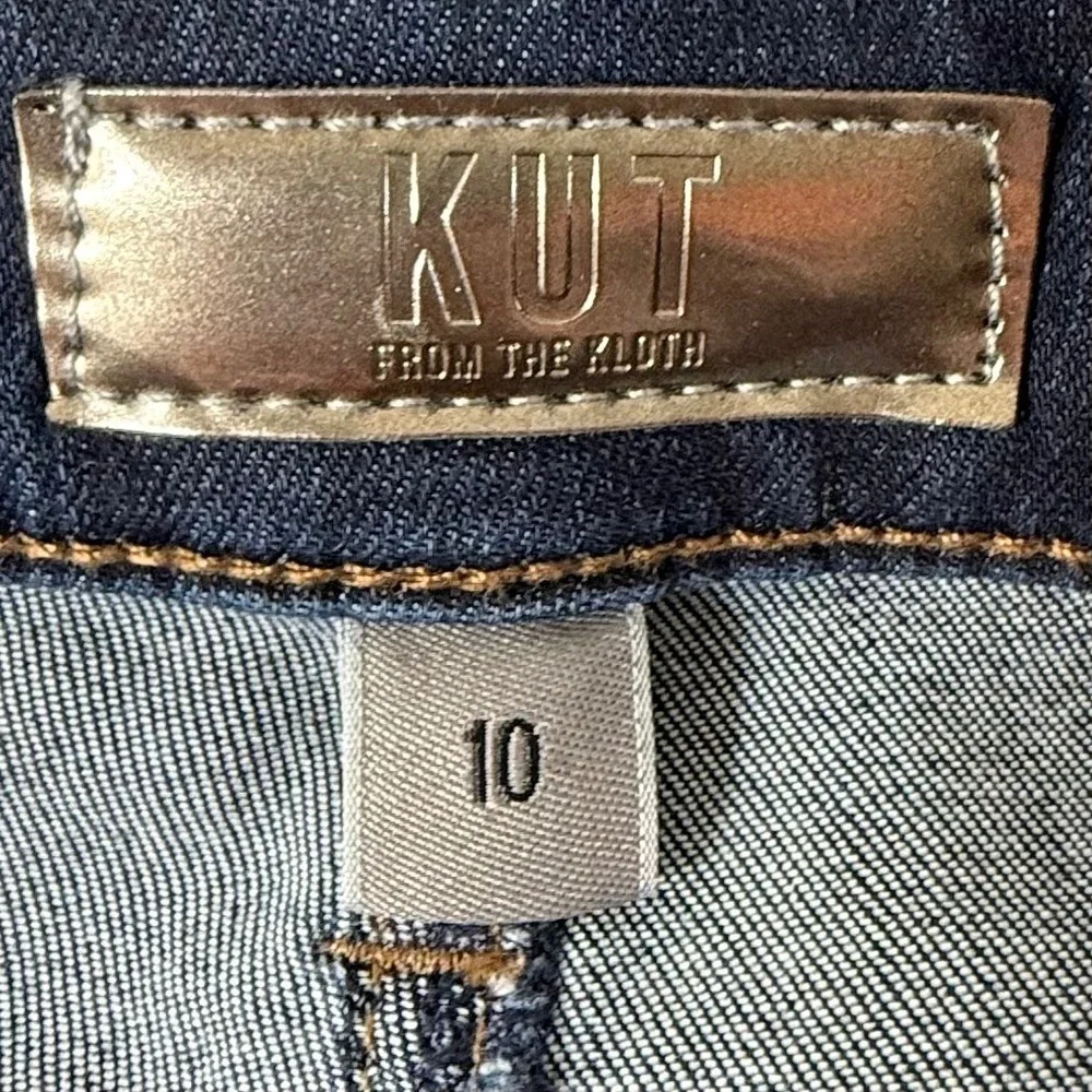 KUT from the Kloth Donna Jeans Womens 10 High Rise Ankle Skinny Dark Wash Blue